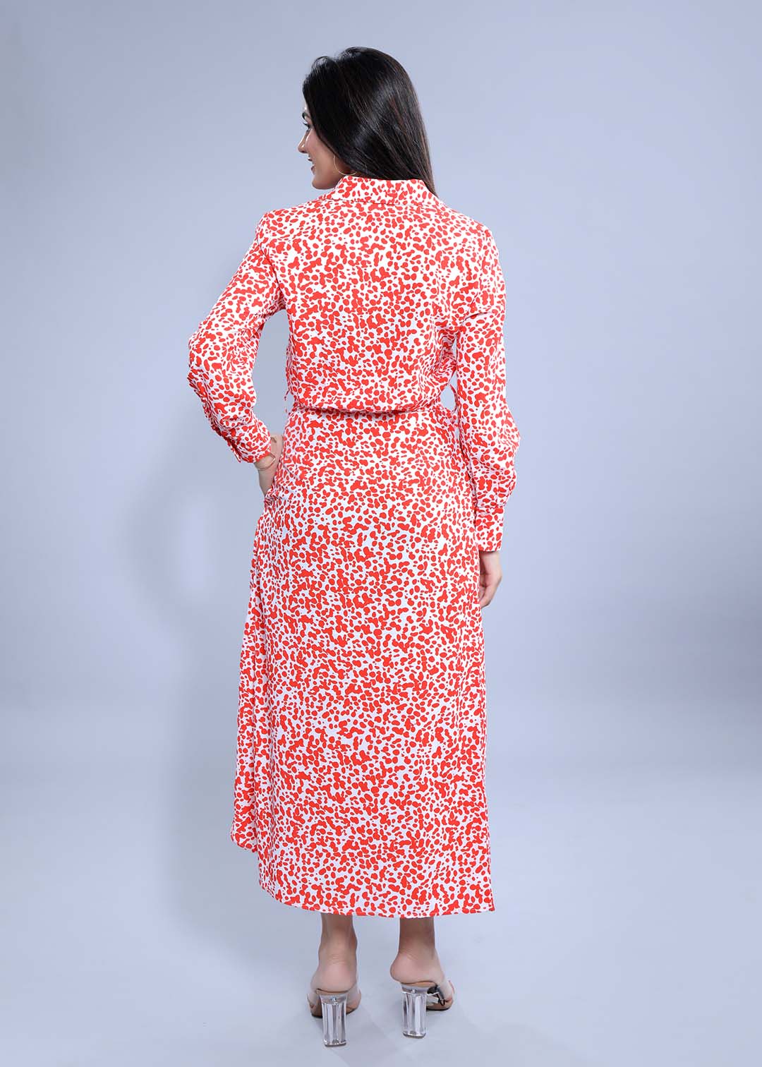 Crush Crepe Printed A-Line Dress