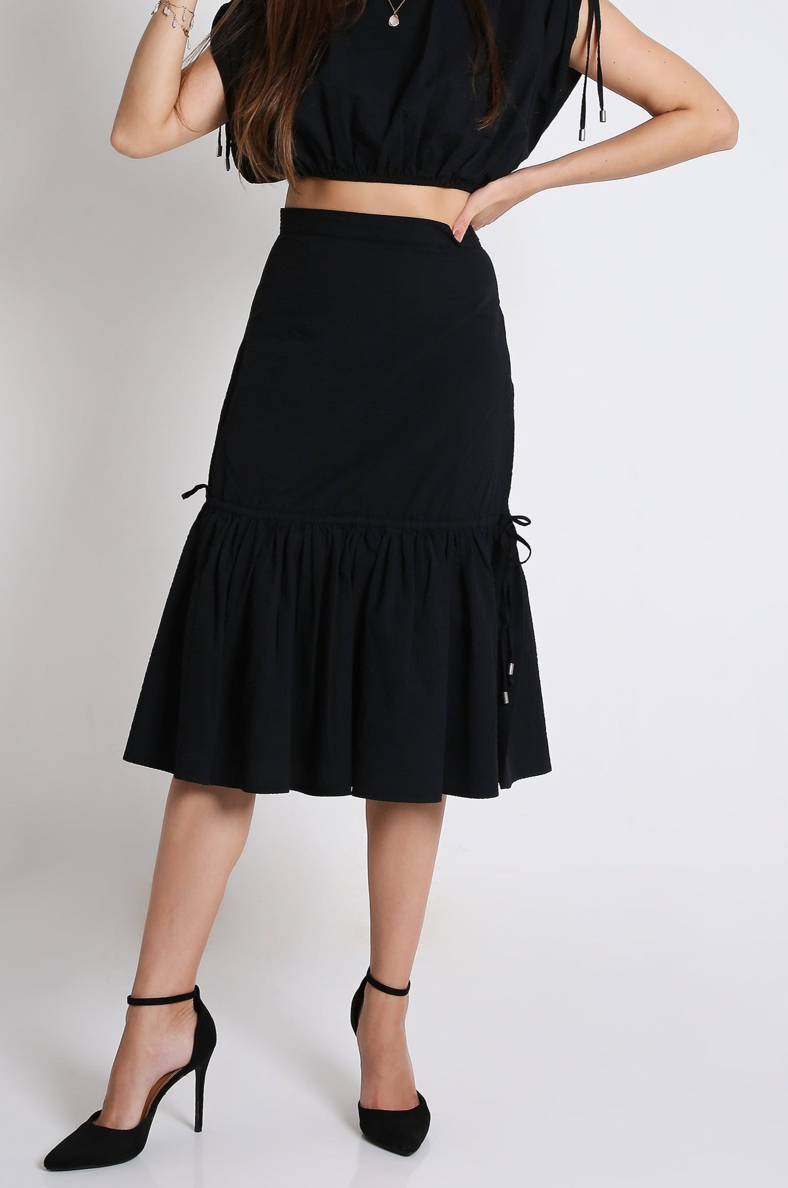 Midi Fit & Flared Co-Ord Set Skirt