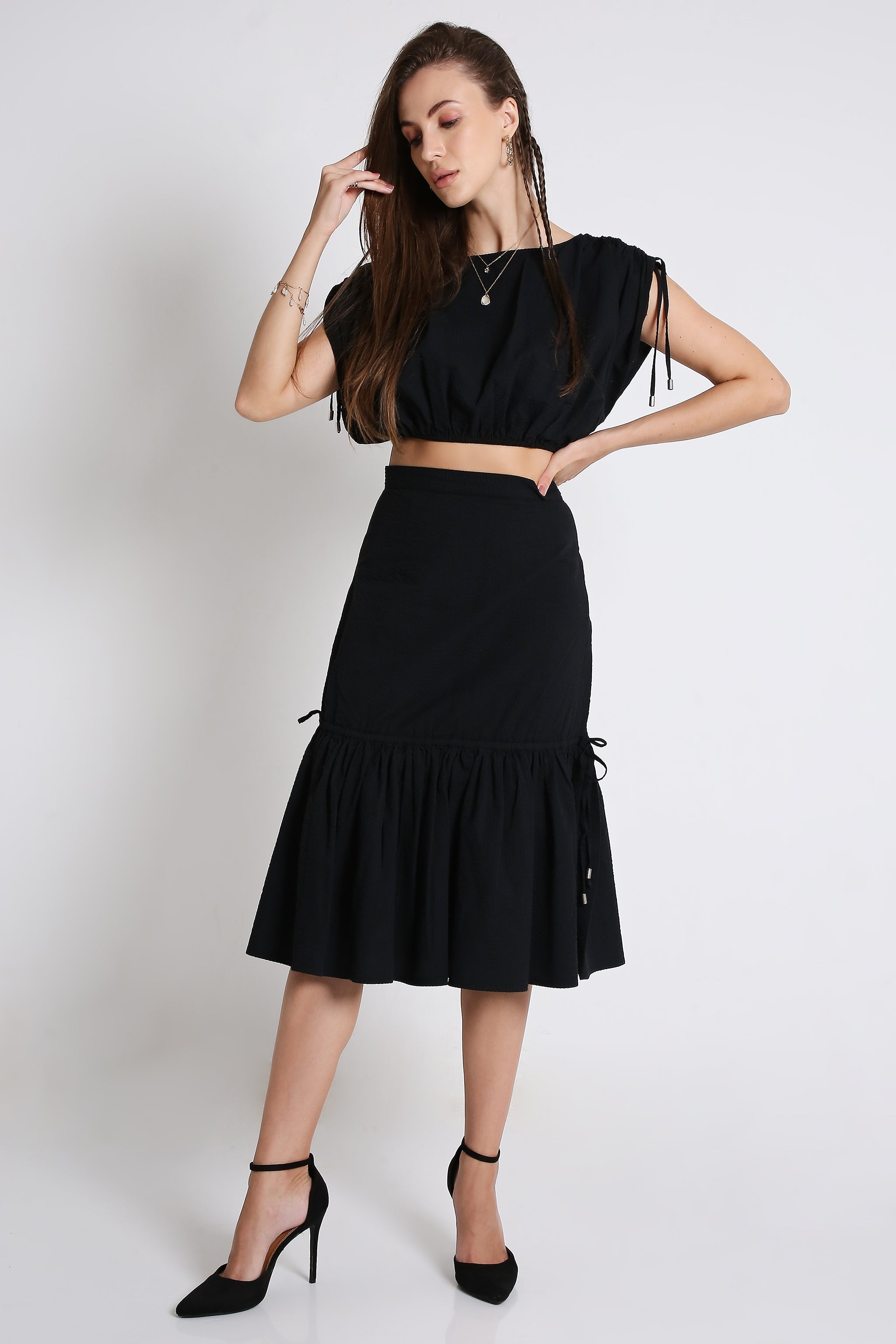 Midi Fit Flared Skirt FRENCH THEORY