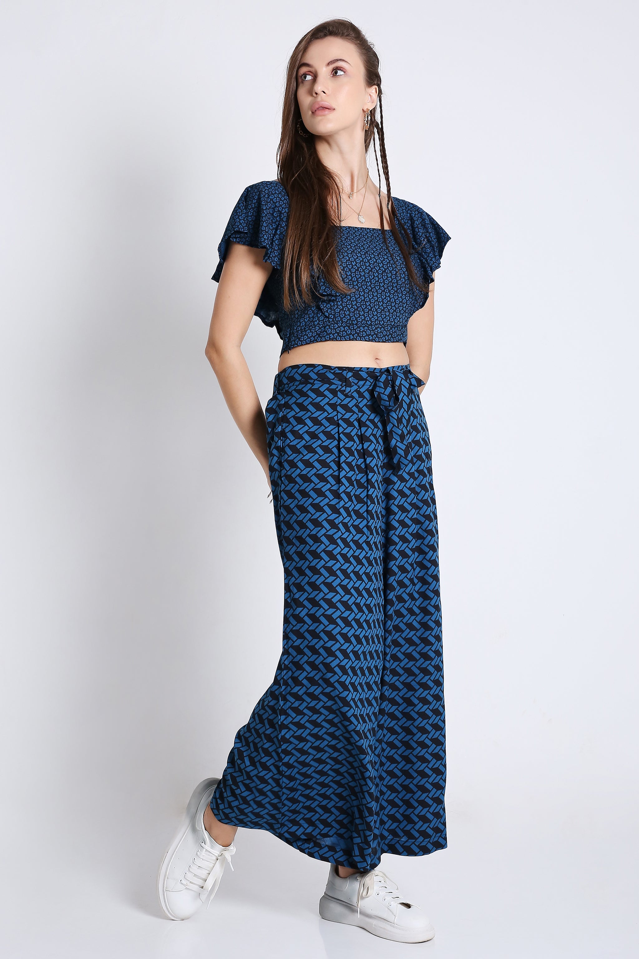 Frilled Co-Ord Set Crop Top