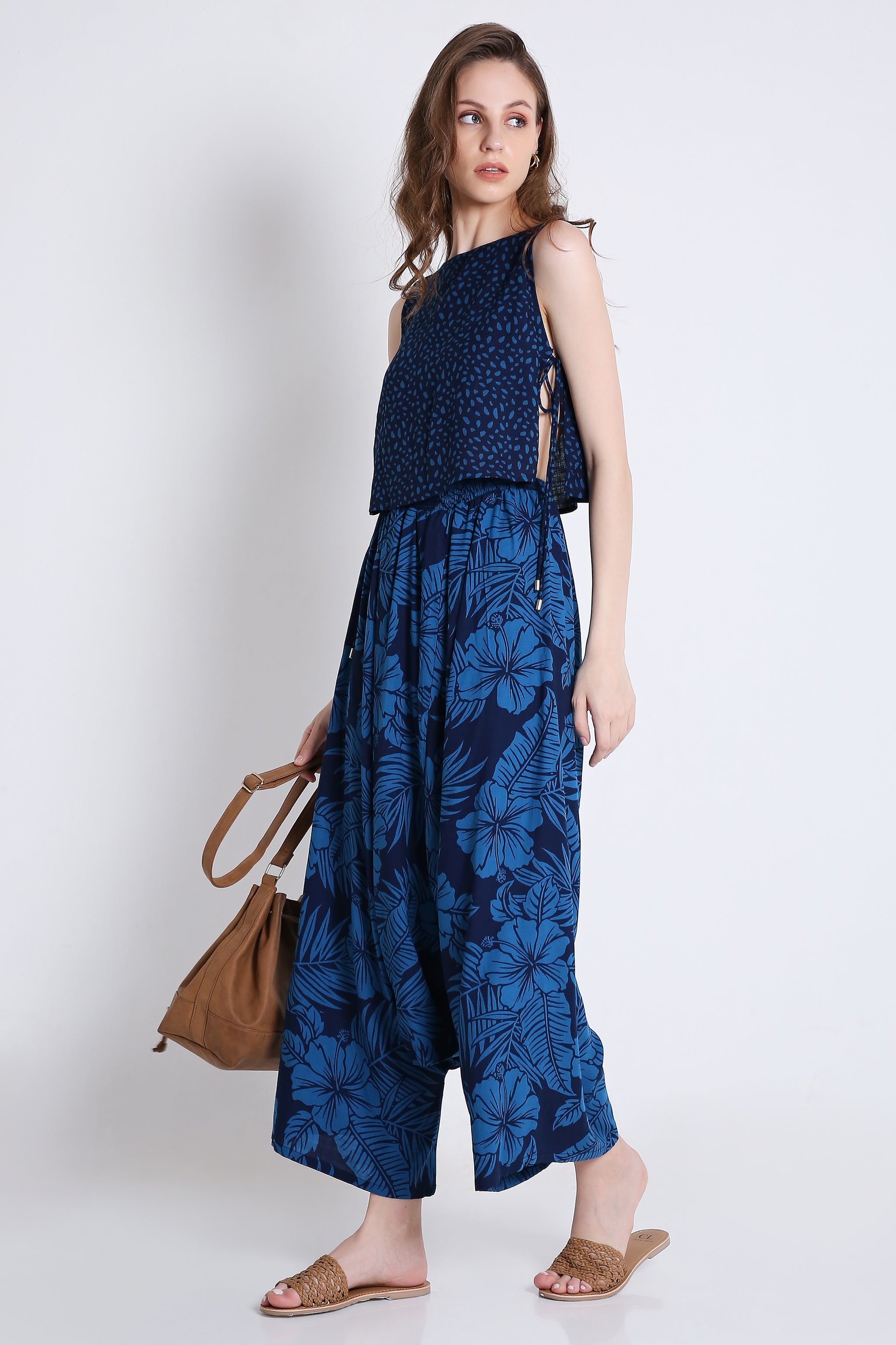 Printed Long Harem Co-Ord Set Pants