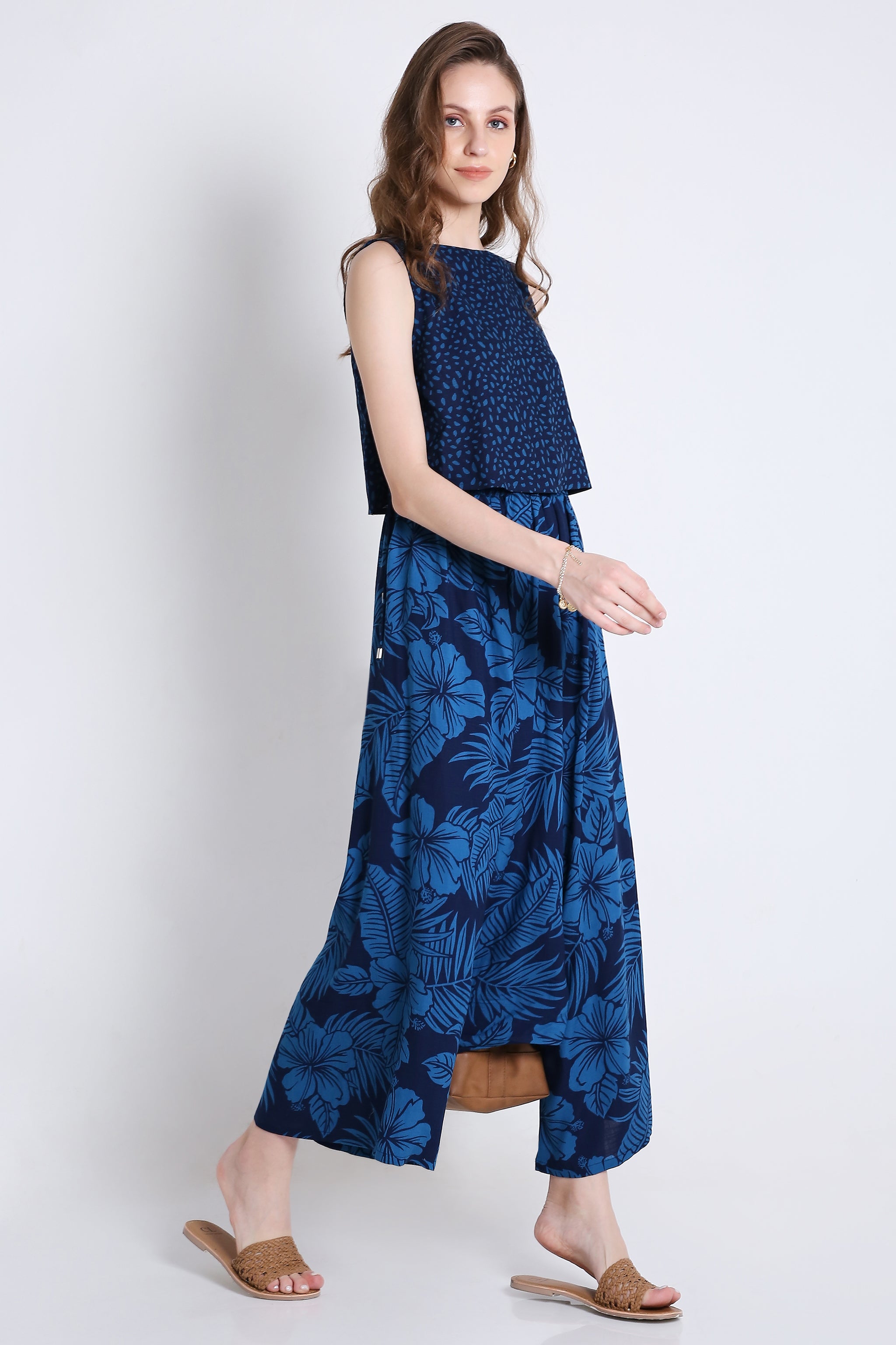 Printed Long Harem Co-Ord Set Pants