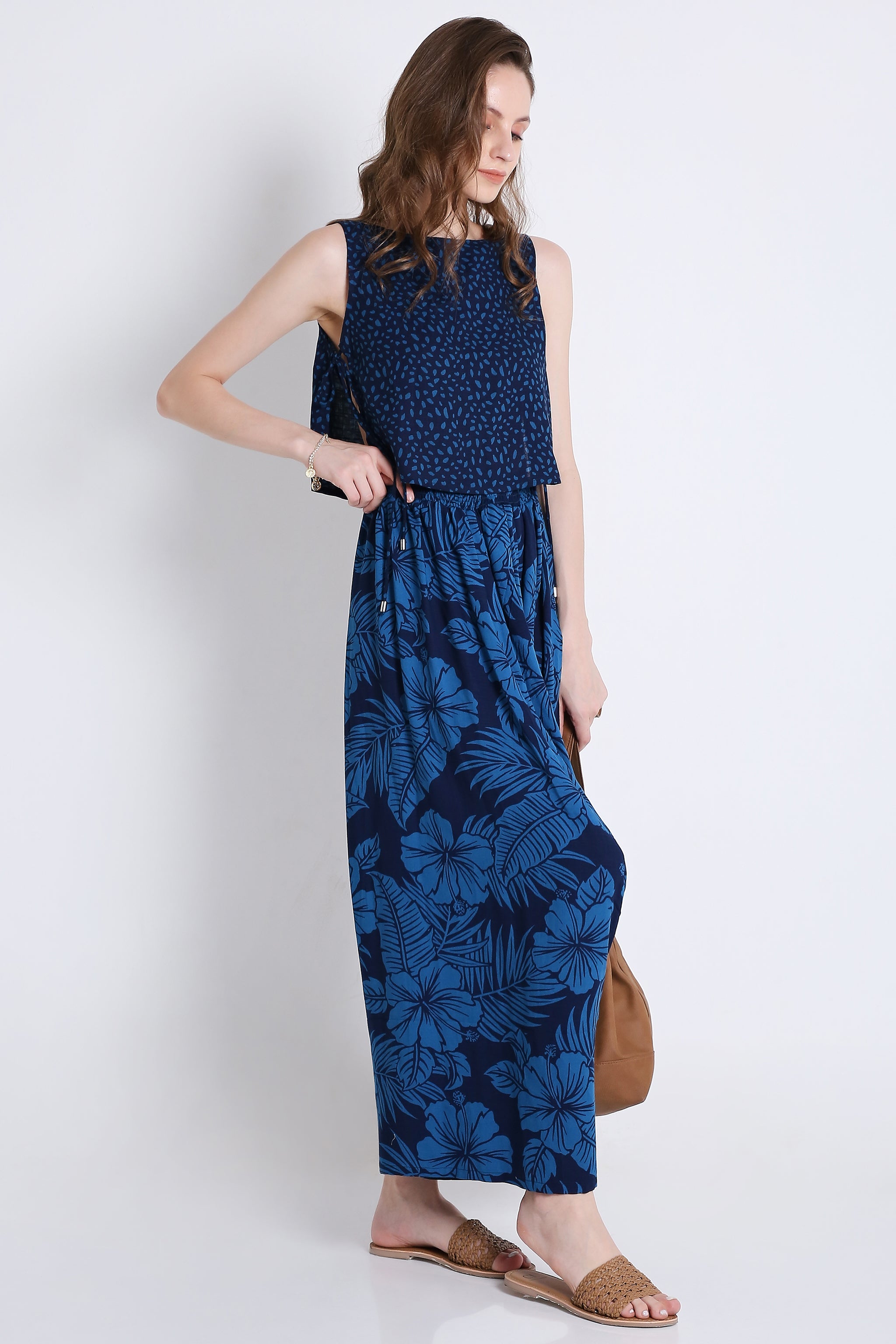 Printed Long Harem Co-Ord Set Pants