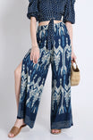 Printed Long Flared Slit Pant