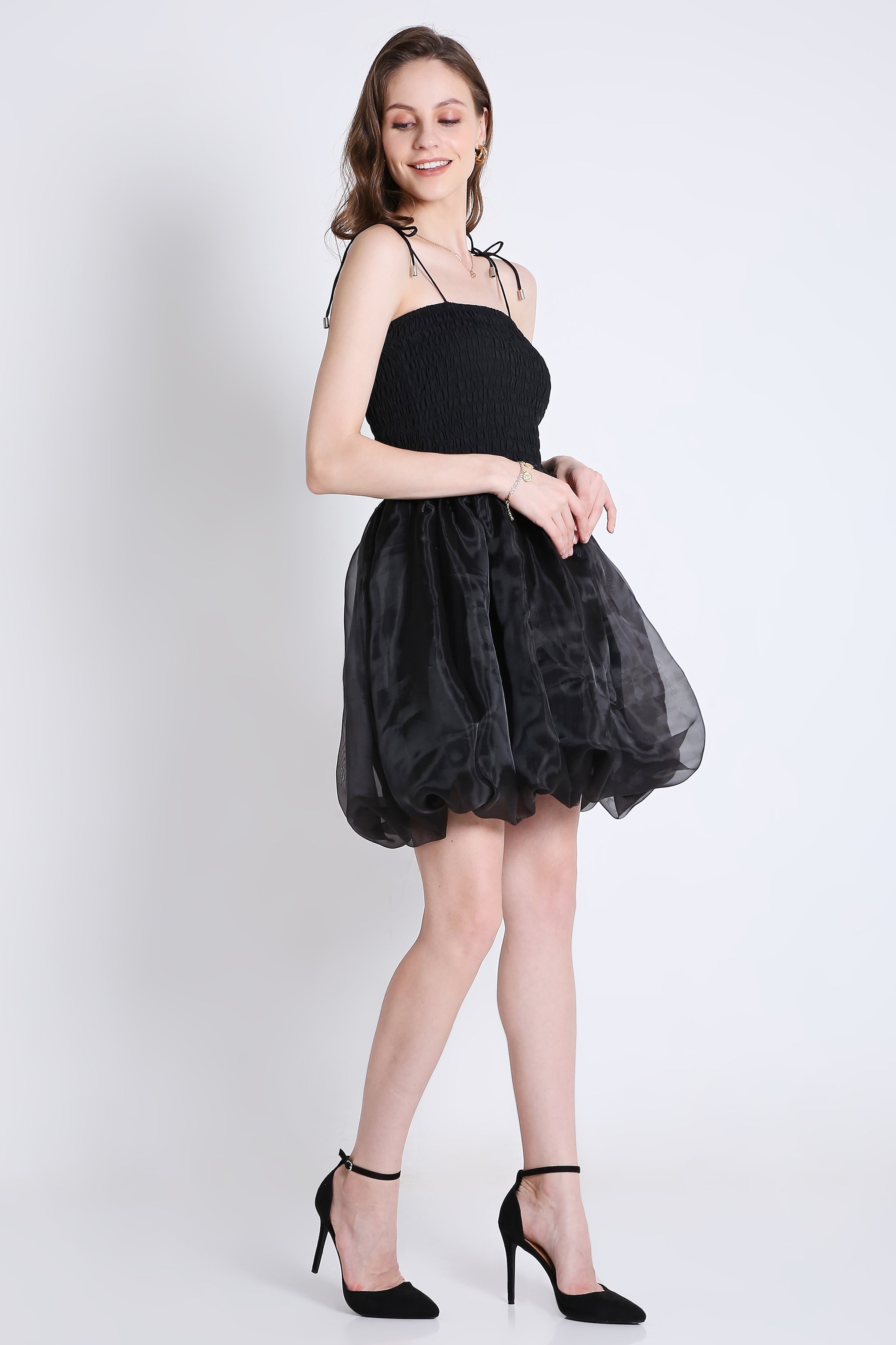 Organza Balloon Tube Party Dress